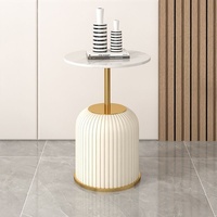 Table basse en marbre massif pour salon, table à thé moderne nordique, support à thé de luxe léger, ambiance contemporaine haut de gamme