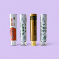 Tubes de dentifrice inclinés en aluminium-plastique de forme personnalisée 12,7-35 mm avec bouchon à vis de qualité alimentaire Impression UV Soins personnels