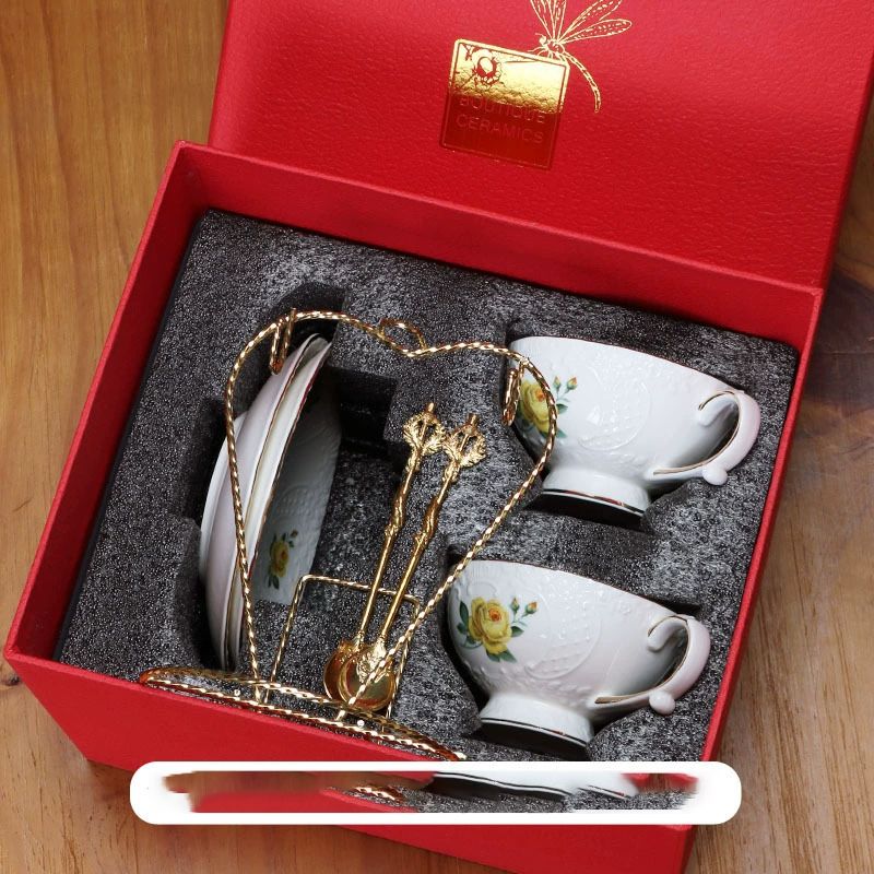 double cup and saucer