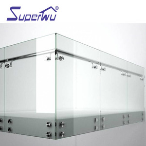 Garde-corps en <span class=keywords><strong>verre</strong></span> trempé haute résistance en acier inoxydable de sécurité pour <span class=keywords><strong>terrasse</strong></span> sans cadre personnalisé Superwu pour <span class=keywords><strong>balustrade</strong></span> en <span class=keywords><strong>verre</strong></span> de balcon - Product Image 4