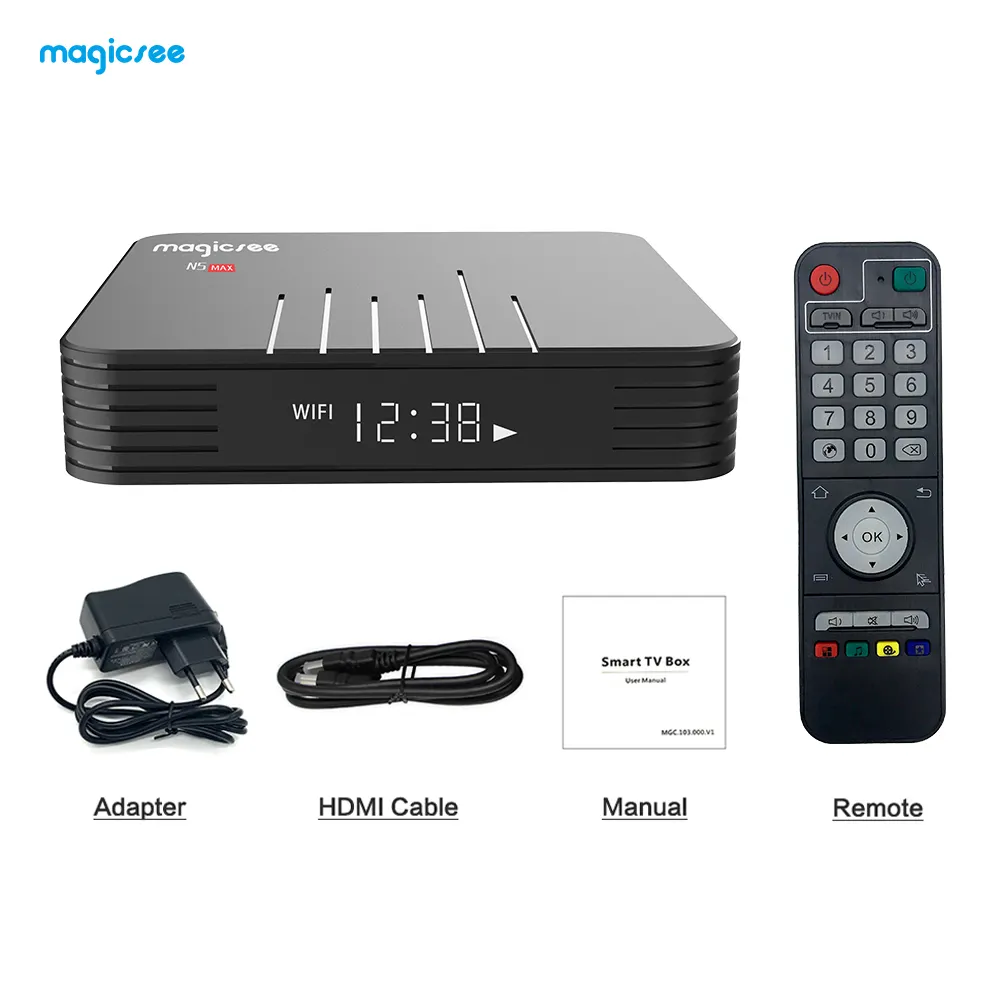 2020 NEW 4K android TV Box Magicsee N5 max x3 Amlogic S905X3 dual wifi brand 2.4g 5G Smart TV BOX
