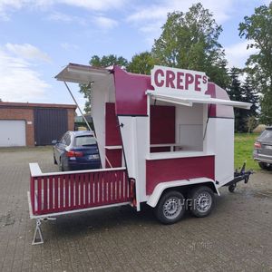 Vente flash Remorque à chevaux Food truck Chariot à glaces Bar à bière mobile Restauration de rue Remorque à nourriture vintage à chevaux Personnalisée pour les fêtes - Product Image 2