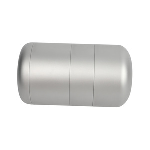 مخصص كبير 4 مقصورة أو صندوق بيضاوي معدني الطب زجاجة حبوب منع الحمل الفولاذ المقاوم للصدأ والتعبئة والتغليف مربع - Product Image 3