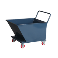 Bacs à déchets en acier robustes de grande capacité pour chariot élévateur, benne basculante, pour ferraille, acier, moteur, pompe