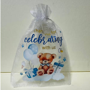 Sacs cadeaux pour bijoux de mariage, sacs en maille à cordon pour bébé, petits sacs d'emballage pour bonbons - Product Image 4