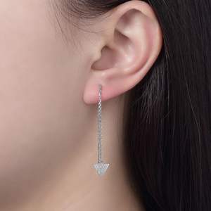 Pendientes Triangulares de Plata para Mujer, Joyería de Moda - Product Image 4