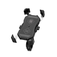 Support de téléphone universel rétractable automatique à quatre griffes, flexible, étanche, avec fixation stable pour guidon, hauteur réglable, pour VTT