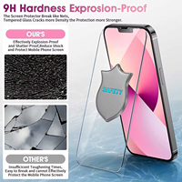Verre trempé transparent HD 0,3 mm, protection d'écran pour téléphone portable, protection d'écran pour iPhone 16 Pro Max, 15, 14 Plus, 13, 12