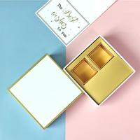 Emballage personnalisé, boîtes cadeaux pour chocolats truffés, 3, 6, 9 pièces, boîtes en papier écologiques, boîtes d'emballage dorées, luxe
