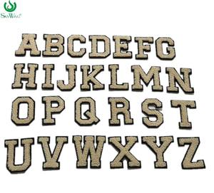 Venta al por mayor de parches bordados de chenilla con 26 letras en inglés, tela para planchar para bolsos, zapatos, prendas - Product Image 5