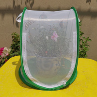 13 x 14,5 Zoll Solides Muster Schmetterlings-Mantis-Zuchtterrarium aus Stahldraht, umweltfreundlicher Pop-up-Habitat-Käfig für kleine Tiere