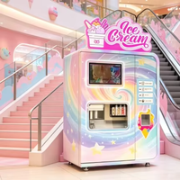 Machine à glaces automatique commerciale de haute qualité avec options yaourt et noix, garantie 1 an pour usage professionnel
