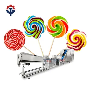 Flat Lollipop Making Machine Full Automatic Servo Driven Hard Candy MakingDepositing Production Line