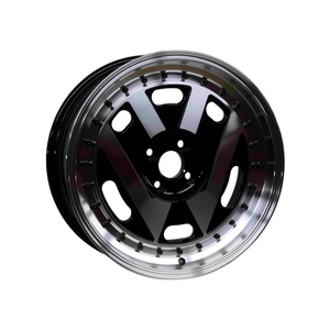 Jantes en alliage d'aluminium moulé 17 7.5J 4x100 5x100 5x112, finition noire usinée, pour voitures particulières <span class=keywords><strong>Audi</strong></span> A1 <span class=keywords><strong>A3</strong></span> - Product Image 1