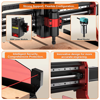 Machine de fraisage CNC de bureau TWOTREES TTC6050 avec rail linéaire et vis à billes, grande zone de travail de 600*500 mm pour le traitement du bois, du PVC et des circuits imprimés