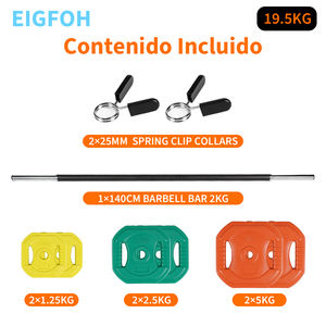 Spain In Stock High Quality Adjustable <b>Dumbbell</b> Barbell Weights 20kg Crocodile Mouth Barbell Set Gym Weight Lifting Barbell - Product Image 5