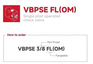 VBPSE FL(OM) Hydraulische Verriegelung mit einem vor gesteuerten Rückschlag ventil 350bar ISO9001 - Product Image 3