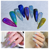 BOJUN 2026 Nouvelle Poudre à Ongles Holographique BJ988B – Lot de 6 Couleurs Pigment Laser Arc-en-ciel pour Manucure Professionnelle et Design Artistique en Salon