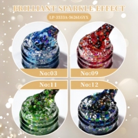 Esmalte de Uñas en Gel con Purpurina TRIONE 2026, Brillante, Dorado, Plateado, Lentejuelas Coloridas, Arte de Uñas, Escamas Láser, Gel de Marca Privada