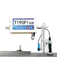 Imprimante jet d'encre automatique YAOMATEC 12,7 mm avec écran 10 pouces pour date, logo, code QR, imprimante jet d'encre TIJ en ligne pour bouteilles en plastique et tubes métalliques