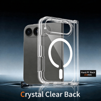 Coque transparente fine en gros pour iPhone Duo, compatible magnétique, pliable, anti-rayures, antichoc