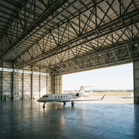 Hangar d'avion, entrepôt structurel, entrepôt préfabriqué en acier léger, hall industriel, kit de grange agricole pour stockage de céréales