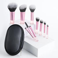 Prix compétitif, mini sac en PU multicolores, pinceaux à paupières, pinceaux de maquillage, ensemble de voyage professionnel