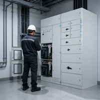 工业级 4000A 6 插座 48V/24V IP66 智能锁扣金属封闭式低压开关柜，适用于室内/室外使用