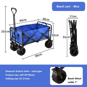 Einstellbarer zusammen klappbarer Hochleistungs-Klapp wagen im Freien Camping wagen <span class=keywords><strong>Strand</strong></span> picknick faltbar Camping wagen Boller wagen - Product Image 5