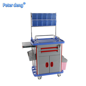 Chariot médical Peter Deng 600x480x980mm à 5 tiroirs multifonction pour soins infirmiers et urgences - Product Image 2
