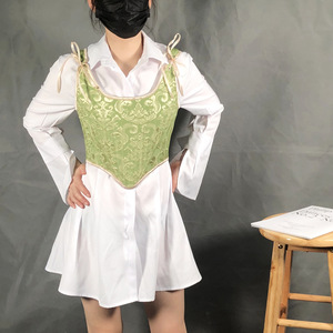 Corset élégant à lacets floraux pour femmes soutien-gorge enveloppant à bandage push-up avec nœud d'épaule contrôle ferme conception respirante - Product Image 1