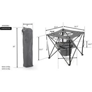Mesa Plegable para Exteriores, Ligera, Portátil, Impermeable, con Portavasos, Bolsa Refrigerante, para Campamento, Picnic, Barbacoa y Actividades al Aire Libre - Product Image 2