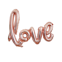 Ballons en aluminium « Lettre d'amour » rouges, nouveauté très demandée pour la Saint-Valentin et les mariages, avec logo et taille personnalisables pour décorations de fête