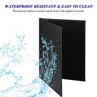 Porte-menu en cuir personnalisé, imperméable, pour hôtel, restaurant, dossier de menu