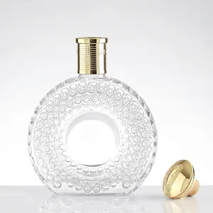 Hot Selling Quality Best Selling Half Round Shaped Liquor 750m Vodka Glass Bottle With High Material