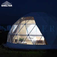 Tente de domo imperméable de luxe du Japon tente de dôme géodésique d'igloo de serrage de cadre en acier d'hôtel de maison
