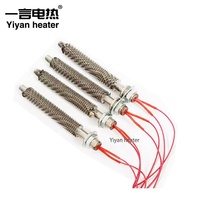 Tube chauffant résistif en acier inoxydable 240V 380V DC 12V avec ailettes de dissipation thermique et extrémités filetées de micro-diamètre