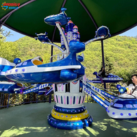 Manèges pour enfants personnalisés : Avions rotatifs d'extérieur pour fêtes foraines, à commande manuelle