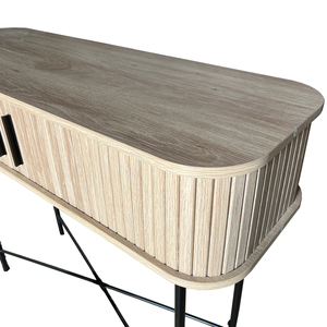 Table <span class=keywords><strong>console</strong></span> moderne en <span class=keywords><strong>bois</strong></span> <span class=keywords><strong>et</strong></span> <span class=keywords><strong>fer</strong></span> pour l'entrée de la maison pour le salon, le hall, l'atelier avec bureau d'ordinateur de style panneau - Product Image 5