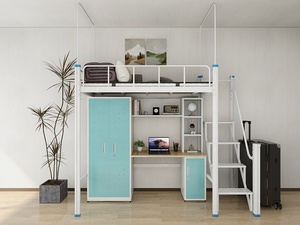 Giường tầng nhà kho tầng lửng bán chạy năm 2025, có cầu thang và tủ đựng đồ, nhận đặt hàng theo yêu cầu - Product Image 3