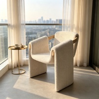 Chaises de salon en bois de luxe, style nordique, coussin moelleux, chaise ergonomique de détente, meubles de salon pour villa, hôtel