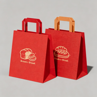 Sacs de transport en carton kraft brun écologiques et recyclables pour commandes en gros avec logo personnalisé pour les boutiques de vêtements, les chaussettes et les sacs à pain
