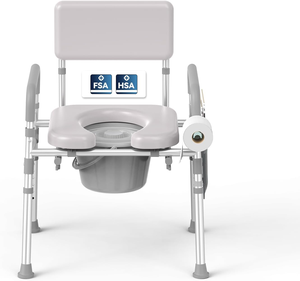 Silla de Inodoro de Aleación de Aluminio <span class=keywords><strong>para</strong></span> Personas Mayores y Mujeres Embarazadas, con Respaldo, Multifuncional, <span class=keywords><strong>para</strong></span> Uso en el Baño, Modelo 040062-01, Clase II - Product Image 1