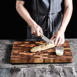 Tabla de Cortar Grande y Gruesa de Madera Natural Sólida, Certificada por <span class=keywords><strong>la</strong></span> FDA, LFGB y SGS, para Cocina Doméstica, Carnicería, Restaurante y Servicios de Catering - Product Image 4