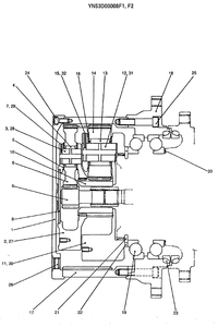 Конечная передача экскаватора YN53D00008F1 YN53D00008F2 YN53D00008F3 ходовая коробка передач для экскаватора <span class=keywords><strong>Kobelco</strong></span> <span class=keywords><strong>SK200</strong></span>-6 ED150 - Product Image 4