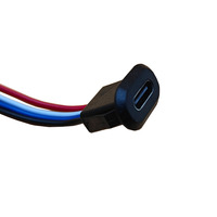 Cable USB C Macho a Hembra de 4 Vías para Montaje en Panel