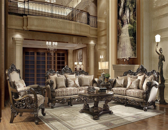 Factory Direct Sell Furniture Sofa Set Luxury Sofa Bed 3 Seater Living Room Turkish Wood Chair Sofa