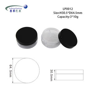 Pot d'emballage vide en plastique ABS de 30g pour correcteur de maquillage 3 cavités Conteneur cylindrique pour poudre libre Logo <span class=keywords><strong>personnalisé</strong></span> Petit coffre-fort à transporter - Product Image 6