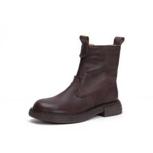 Marca <span class=keywords><strong>original</strong></span> handmade alta qualidade couro ankle <span class=keywords><strong>boots</strong></span> para as mulheres inverno pelúcia quente ankle <span class=keywords><strong>boots</strong></span> mulheres botas de couro - Product Image 2