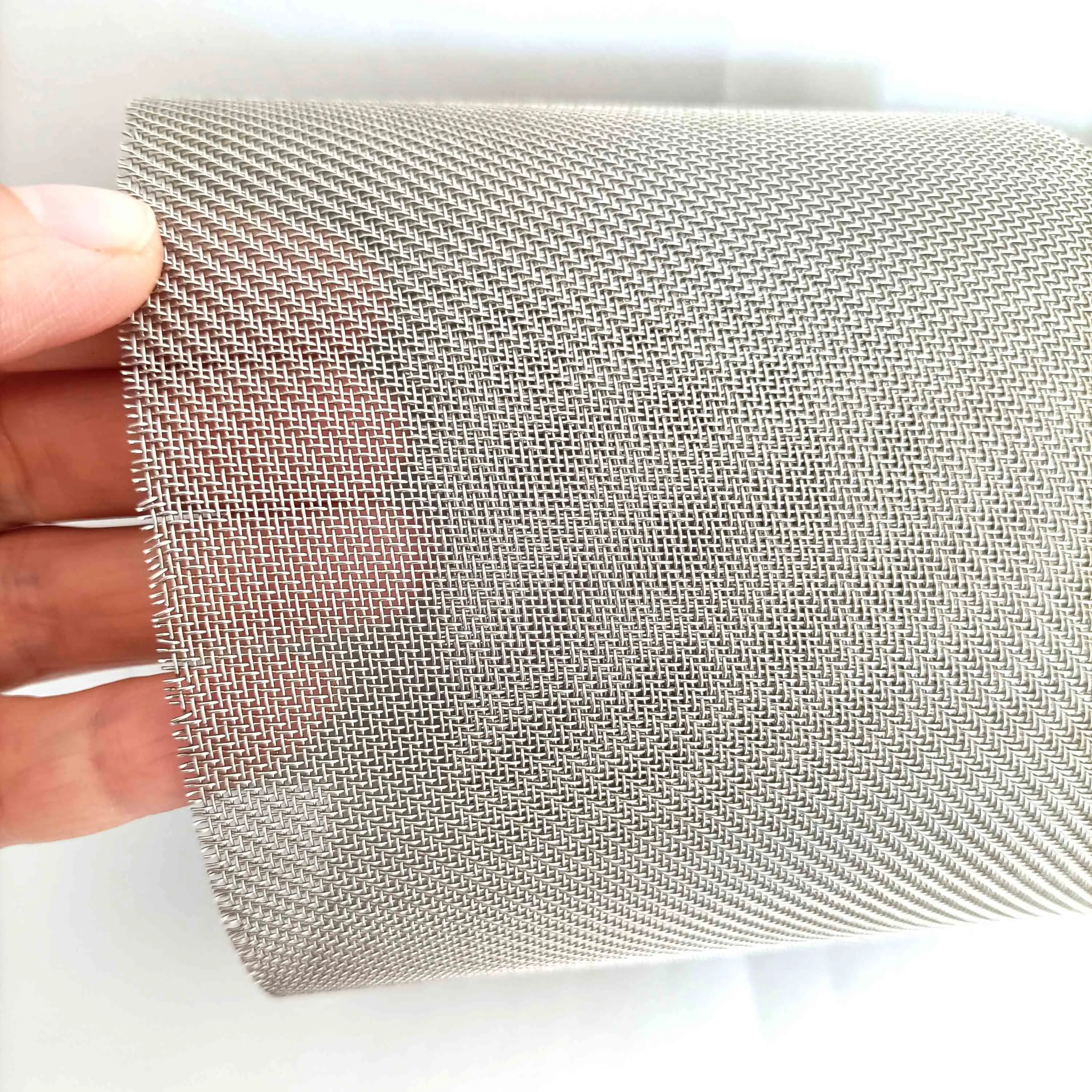 Food Grade SUS 304 316 316L 20 25 50 60 70 80 90 100 150 200 300 500 Micron Stainless Steel Twill Filter Wire Mesh